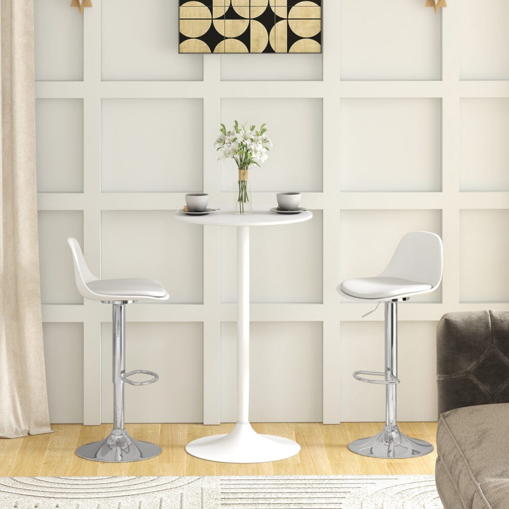 Barhocker 2er-Set höhenverstellbar modern Weiss – Produktfoto zeigt modernes Design, hochwertige Materialien und funktionale Eigenschaften ideal für Wohn- oder Arbeitsbereiche. Perfekt als Einrichtungsinspiration oder zur Produktpräsentation in einem Onlineshop.