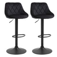 Barhocker 2er-Set höhenverstellbar Schwarz – Produktfoto zeigt modernes Design, hochwertige Materialien und funktionale Eigenschaften ideal für Wohn- oder Arbeitsbereiche. Perfekt als Einrichtungsinspiration oder zur Produktpräsentation in einem Onlineshop.
