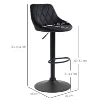Barhocker 2er-Set höhenverstellbar Schwarz – Produktfoto zeigt modernes Design, hochwertige Materialien und funktionale Eigenschaften ideal für Wohn- oder Arbeitsbereiche. Perfekt als Einrichtungsinspiration oder zur Produktpräsentation in einem Onlineshop.