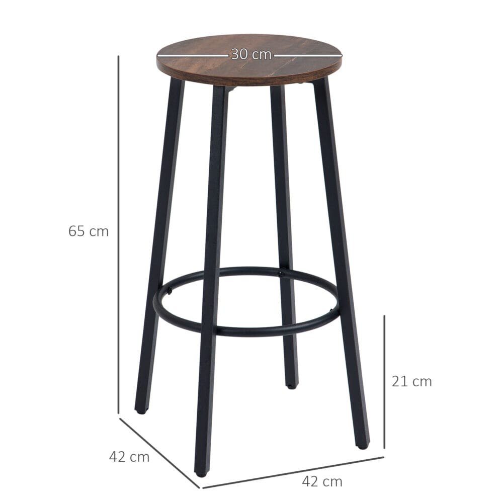 Barhocker 2er-Set Industrial Design stabil Braun – Produktfoto zeigt modernes Design, hochwertige Materialien und funktionale Eigenschaften ideal für Wohn- oder Arbeitsbereiche. Perfekt als Einrichtungsinspiration oder zur Produktpräsentation in einem Onlineshop.
