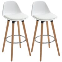 Barhocker 2er-Set Kunstleder 38,5x42,5x91cm Weiss – Produktfoto zeigt modernes Design, hochwertige Materialien und funktionale Eigenschaften ideal für Wohn- oder Arbeitsbereiche. Perfekt als Einrichtungsinspiration oder zur Produktpräsentation in einem Onlineshop.