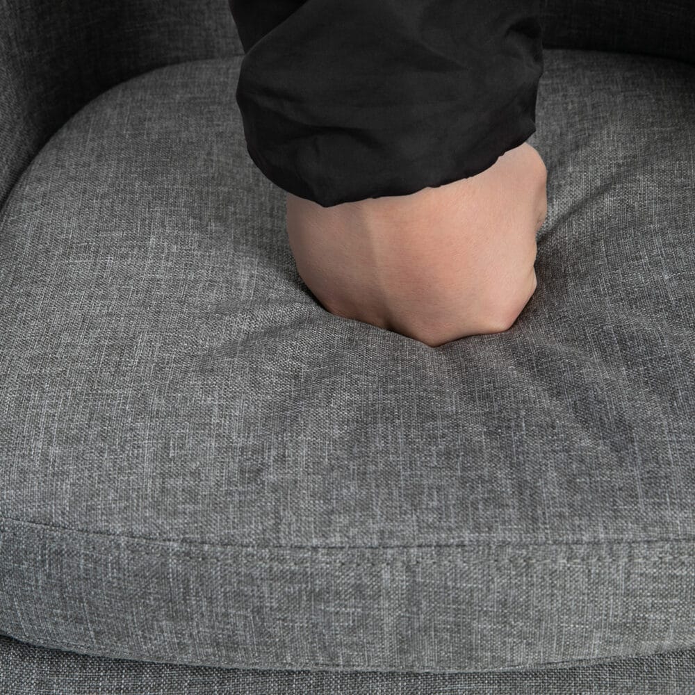 Barhocker 2er-Set mit Fussstütze Leinenbezug Grau – Produktfoto zeigt modernes Design, hochwertige Materialien und funktionale Eigenschaften ideal für Wohn- oder Arbeitsbereiche. Perfekt als Einrichtungsinspiration oder zur Produktpräsentation in einem Onlineshop.