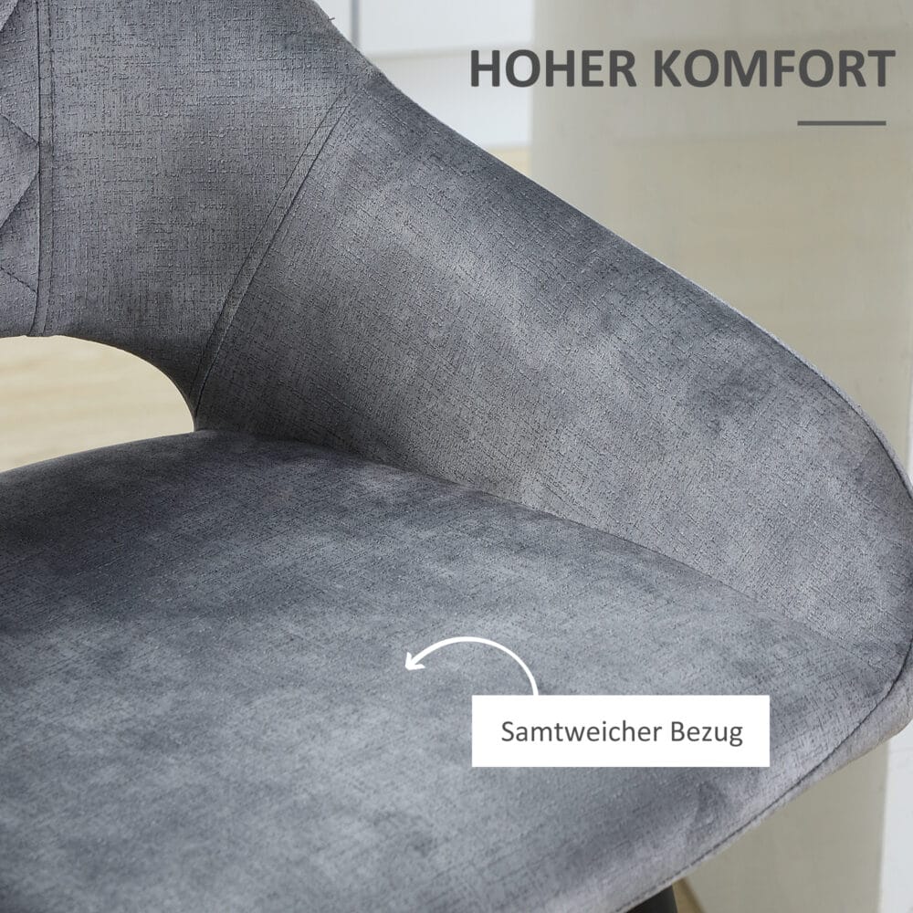 Barhocker 2er-Set mit Fussstütze modern Grau – Produktfoto zeigt modernes Design, hochwertige Materialien und funktionale Eigenschaften ideal für Wohn- oder Arbeitsbereiche. Perfekt als Einrichtungsinspiration oder zur Produktpräsentation in einem Onlineshop.