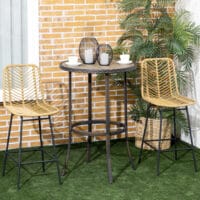 Barhocker Boho-Design mit Lehne & Fussstütze Gelb & Schwarz – Produktfoto zeigt modernes Design, hochwertige Materialien und funktionale Eigenschaften ideal für Wohn- oder Arbeitsbereiche. Perfekt als Einrichtungsinspiration oder zur Produktpräsentation in einem Onlineshop.
