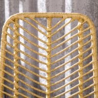 Barhocker Boho-Design mit Lehne & Fussstütze Gelb & Schwarz – Produktfoto zeigt modernes Design, hochwertige Materialien und funktionale Eigenschaften ideal für Wohn- oder Arbeitsbereiche. Perfekt als Einrichtungsinspiration oder zur Produktpräsentation in einem Onlineshop.