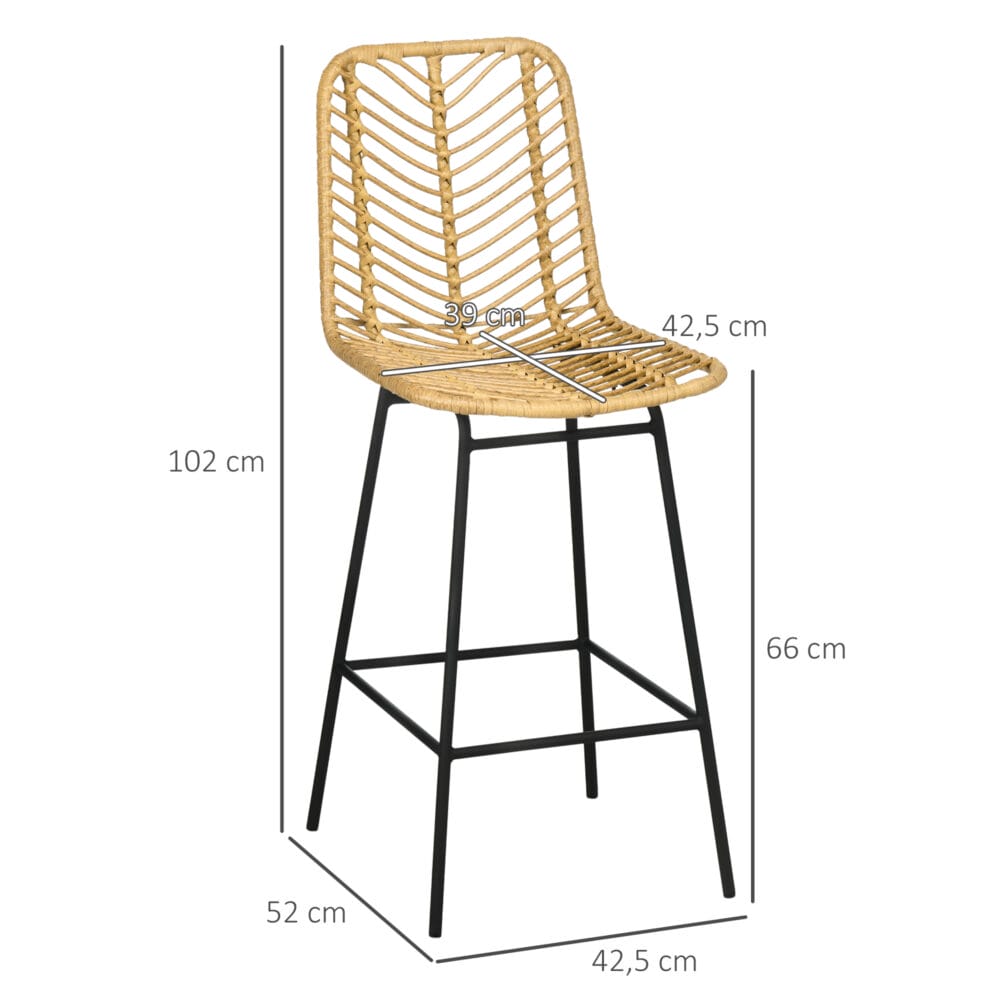 Barhocker Boho-Design mit Lehne & Fussstütze Gelb & Schwarz – Produktfoto zeigt modernes Design, hochwertige Materialien und funktionale Eigenschaften ideal für Wohn- oder Arbeitsbereiche. Perfekt als Einrichtungsinspiration oder zur Produktpräsentation in einem Onlineshop.