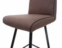 Barhocker drehbar Auto-Position Stahl Stoff/Textil braun