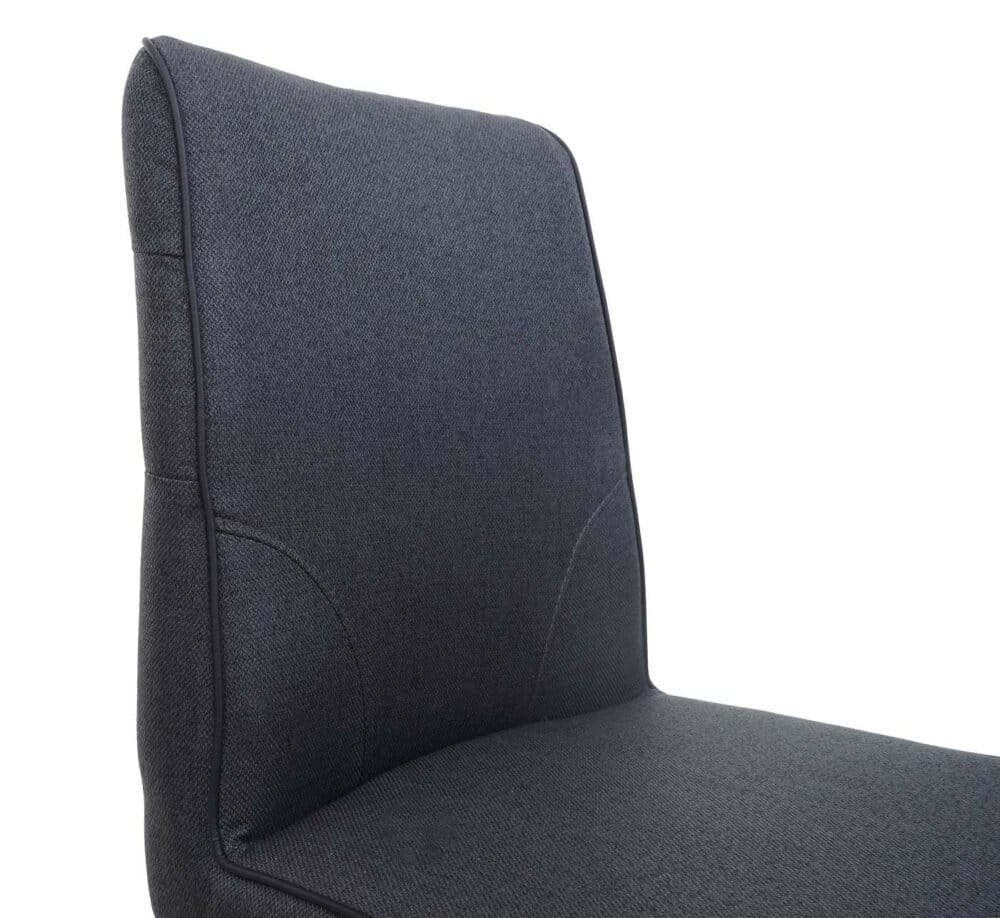 Barhocker drehbar Auto-Position Stahl Stoff/Textil dunkelgrau