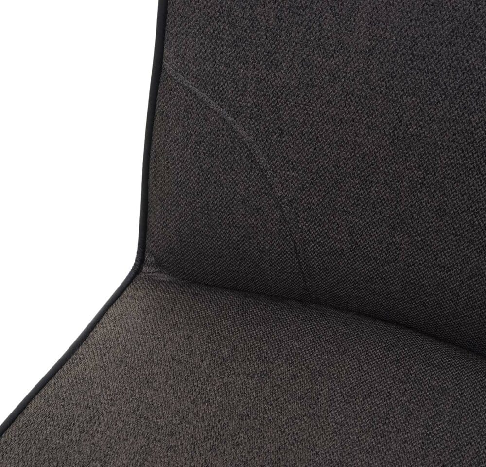 Barhocker drehbar Auto-Position Stahl Stoff/Textil grau-braun