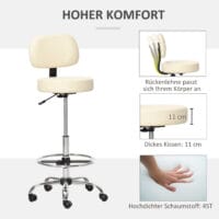 Barhocker drehbar höhenverstellbar Beige – Produktfoto zeigt modernes Design, hochwertige Materialien und funktionale Eigenschaften ideal für Wohn- oder Arbeitsbereiche. Perfekt als Einrichtungsinspiration oder zur Produktpräsentation in einem Onlineshop.