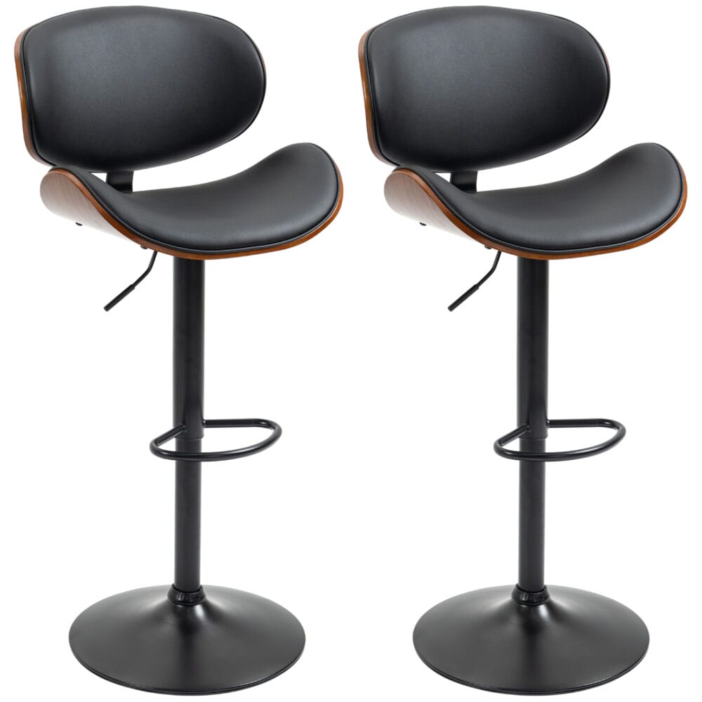Barhocker höhenverstellbar Kunstleder mit Drehfunktion Schwarz – Produktfoto zeigt modernes Design, hochwertige Materialien und funktionale Eigenschaften ideal für Wohn- oder Arbeitsbereiche. Perfekt als Einrichtungsinspiration oder zur Produktpräsentation in einem Onlineshop.