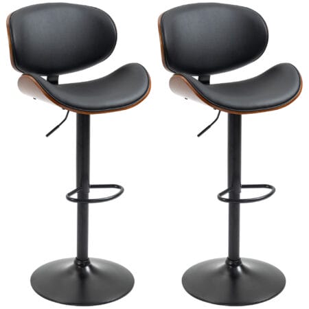 Barhocker höhenverstellbar Kunstleder mit Drehfunktion Schwarz – Produktfoto zeigt modernes Design, hochwertige Materialien und funktionale Eigenschaften ideal für Wohn- oder Arbeitsbereiche. Perfekt als Einrichtungsinspiration oder zur Produktpräsentation in einem Onlineshop.