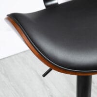 Barhocker höhenverstellbar Kunstleder mit Drehfunktion Schwarz – Produktfoto zeigt modernes Design, hochwertige Materialien und funktionale Eigenschaften ideal für Wohn- oder Arbeitsbereiche. Perfekt als Einrichtungsinspiration oder zur Produktpräsentation in einem Onlineshop.
