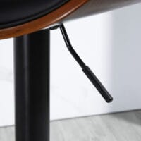 Barhocker höhenverstellbar Kunstleder mit Drehfunktion Schwarz – Produktfoto zeigt modernes Design, hochwertige Materialien und funktionale Eigenschaften ideal für Wohn- oder Arbeitsbereiche. Perfekt als Einrichtungsinspiration oder zur Produktpräsentation in einem Onlineshop.