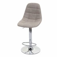 Barhocker Tresenhocker vintage creme-grau Stoff/Textil