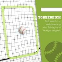 Schwarzer tragbarer Baseball Rebounder, eine stabile Rückprallwand für effektives Baseballtraining.