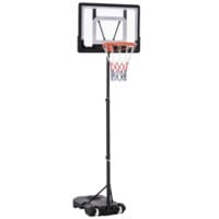Schwarzer höhenverstellbarer Basketballkorb, speziell für Kinder entwickelt, fördert Spiel und Bewegung.