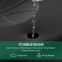 Vielseitiger Basketballkorb, höhenverstellbar und mit integrierter Rollfunktion für flexibles Spielen und einfache Lagerung.