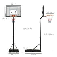 Vielseitiger Basketballkorb, höhenverstellbar und mit integrierter Rollfunktion für flexibles Spielen und einfache Lagerung.