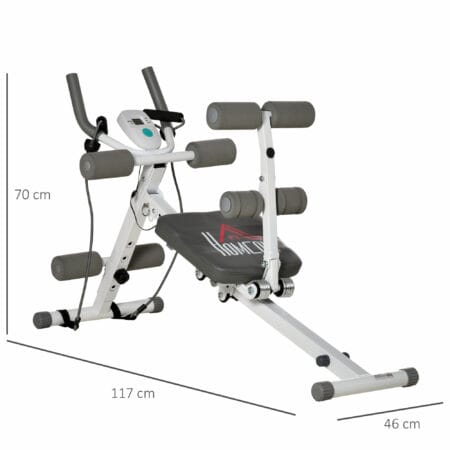 2-in-1 Bauchtrainer mit LCD-Anzeige, belastbar bis 100kg.