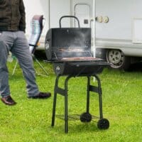 BBQ Holzkohlegrill mit Thermometer