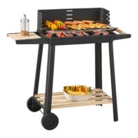 Kompakter BBQ-Wagen Grill Austin in Schwarz, Maße 78x86x30cm, mit praktischem Design für entspanntes Grillen.