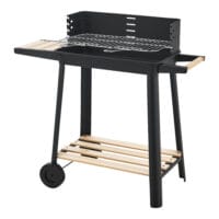 Kompakter BBQ-Wagen Grill Austin in Schwarz, Maße 78x86x30cm, mit praktischem Design für entspanntes Grillen.