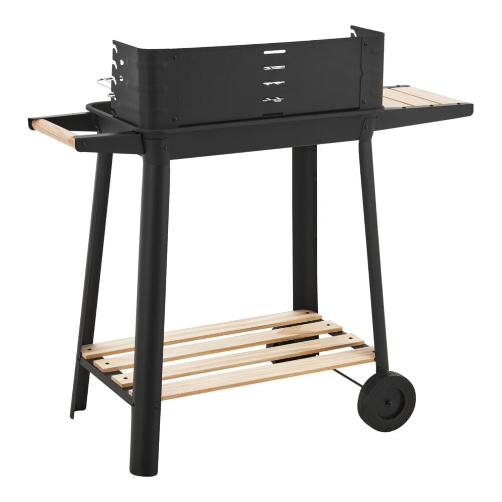 Kompakter BBQ-Wagen Grill Austin in Schwarz, Maße 78x86x30cm, mit praktischem Design für entspanntes Grillen.