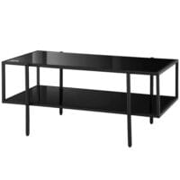Beistelltisch 2 Ablagen Hartglas 100x55x45,5cm Schwarz – Produktfoto zeigt modernes Design, hochwertige Materialien und funktionale Eigenschaften ideal für Wohn- oder Arbeitsbereiche. Perfekt als Einrichtungsinspiration oder zur Produktpräsentation in einem Onlineshop.