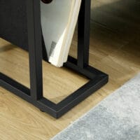 Beistelltisch mit Stofftasche & Glasplatte 40x18x55,5cm Schwarz – Produktfoto zeigt modernes Design, hochwertige Materialien und funktionale Eigenschaften ideal für Wohn- oder Arbeitsbereiche. Perfekt als Einrichtungsinspiration oder zur Produktpräsentation in einem Onlineshop.