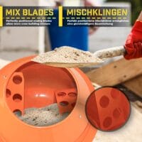 TIMBERTECH® Betonmischer 70L 220W mit Handhebel und Gummirädern