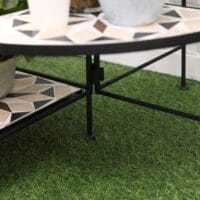 Blumentreppe 4-stufig, faltbar und platzsparend, Schwarz-Beige.
