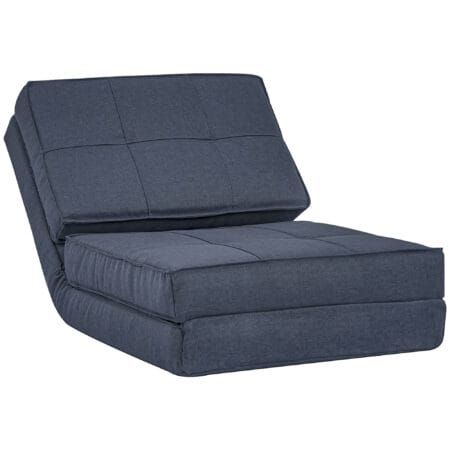 Sessel Sofa Gästebett klappbar 61x73x58cm Dunkelblau - Praktisches Gästebett in Form eines Sessels, Dunkelblau.