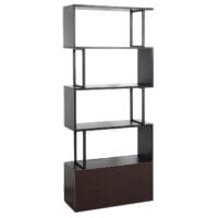 Bücherregal JAM-A27 Standregal Raumteiler 183x80cm dunkelbraun