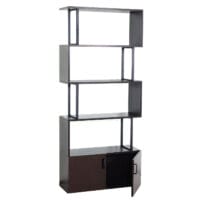 Bücherregal JAM-A27 Standregal Raumteiler 183x80cm dunkelbraun