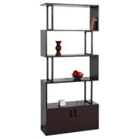 Bücherregal JAM-A27 Standregal Raumteiler 183x80cm dunkelbraun