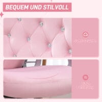 Bürostuhl 120kg höhenverstellbar ergonomisch Rosa – Produktfoto zeigt modernes Design, hochwertige Materialien und funktionale Eigenschaften ideal für Wohn- oder Arbeitsbereiche. Perfekt als Einrichtungsinspiration oder zur Produktpräsentation in einem Onlineshop.