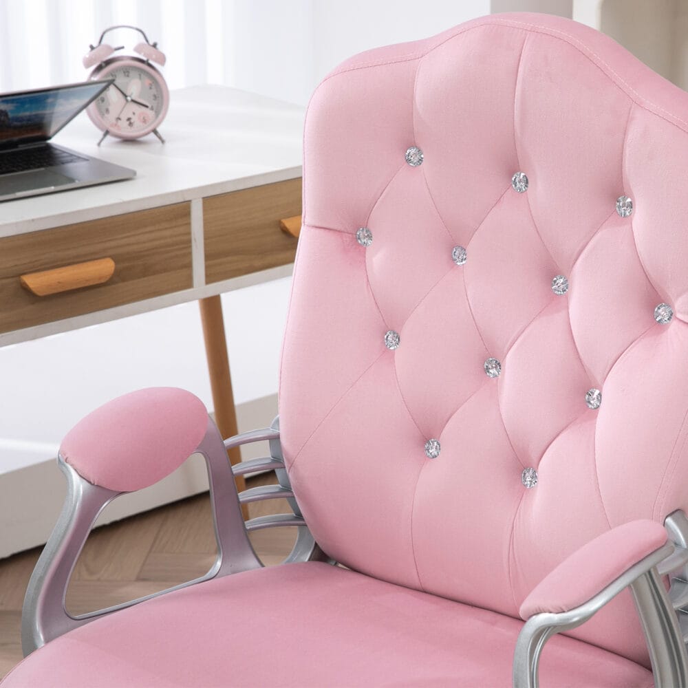 Bürostuhl 120kg höhenverstellbar ergonomisch Rosa – Produktfoto zeigt modernes Design, hochwertige Materialien und funktionale Eigenschaften ideal für Wohn- oder Arbeitsbereiche. Perfekt als Einrichtungsinspiration oder zur Produktpräsentation in einem Onlineshop.