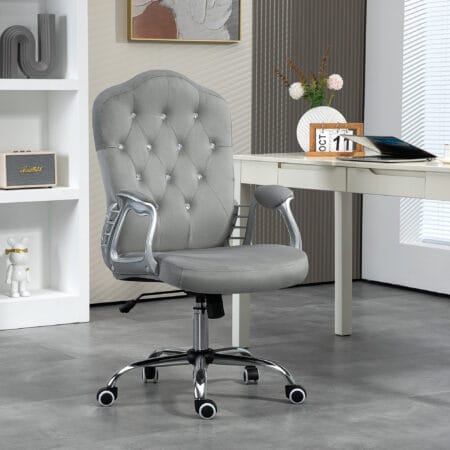 Bürostuhl 120kg höhenverstellbar Kunstleder Hellgrau – Produktfoto zeigt modernes Design, hochwertige Materialien und funktionale Eigenschaften ideal für Wohn- oder Arbeitsbereiche. Perfekt als Einrichtungsinspiration oder zur Produktpräsentation in einem Onlineshop.