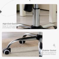 Bürostuhl 120kg höhenverstellbar Kunstleder Hellgrau – Produktfoto zeigt modernes Design, hochwertige Materialien und funktionale Eigenschaften ideal für Wohn- oder Arbeitsbereiche. Perfekt als Einrichtungsinspiration oder zur Produktpräsentation in einem Onlineshop.