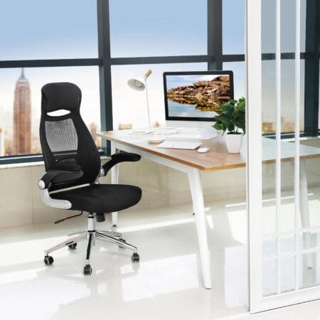 Bürostuhl Chefsessel Ergonomisch Stoff Schwarz