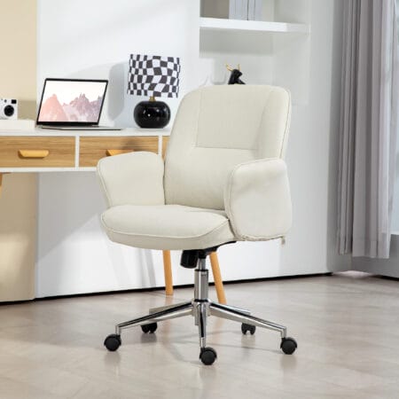 Bürostuhl ergonomisch höhenverstellbar mit Wippfunktion bis 120kg Cremeweiss – Produktfoto zeigt modernes Design, hochwertige Materialien und funktionale Eigenschaften ideal für Wohn- oder Arbeitsbereiche. Perfekt als Einrichtungsinspiration oder zur Produktpräsentation in einem Onlineshop.