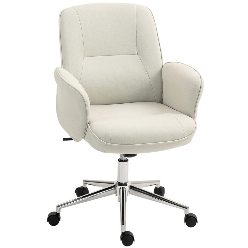 Bürostuhl ergonomisch höhenverstellbar mit Wippfunktion bis 120kg Cremeweiss – Produktfoto zeigt modernes Design, hochwertige Materialien und funktionale Eigenschaften ideal für Wohn- oder Arbeitsbereiche. Perfekt als Einrichtungsinspiration oder zur Produktpräsentation in einem Onlineshop.