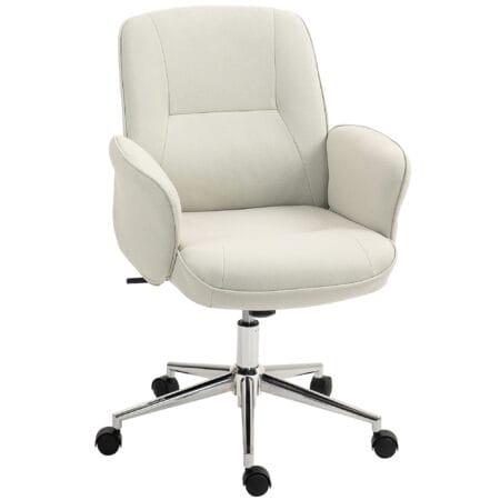 Bürostuhl ergonomisch höhenverstellbar mit Wippfunktion bis 120kg Cremeweiss – Produktfoto zeigt modernes Design, hochwertige Materialien und funktionale Eigenschaften ideal für Wohn- oder Arbeitsbereiche. Perfekt als Einrichtungsinspiration oder zur Produktpräsentation in einem Onlineshop.