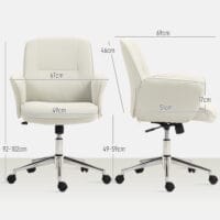 Bürostuhl ergonomisch höhenverstellbar mit Wippfunktion bis 120kg Cremeweiss – Produktfoto zeigt modernes Design, hochwertige Materialien und funktionale Eigenschaften ideal für Wohn- oder Arbeitsbereiche. Perfekt als Einrichtungsinspiration oder zur Produktpräsentation in einem Onlineshop.