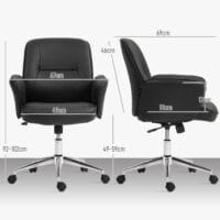 Bürostuhl ergonomisch höhenverstellbar mit Wippfunktion bis 120kg Schwarz – Produktfoto zeigt modernes Design, hochwertige Materialien und funktionale Eigenschaften ideal für Wohn- oder Arbeitsbereiche. Perfekt als Einrichtungsinspiration oder zur Produktpräsentation in einem Onlineshop.