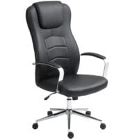 Bürostuhl gepolstert mit Kipp- & Liegefunktion höhenverstellbar bis 120kg Schwarz – Produktfoto zeigt modernes Design, hochwertige Materialien und funktionale Eigenschaften ideal für Wohn- oder Arbeitsbereiche. Perfekt als Einrichtungsinspiration oder zur Produktpräsentation in einem Onlineshop.