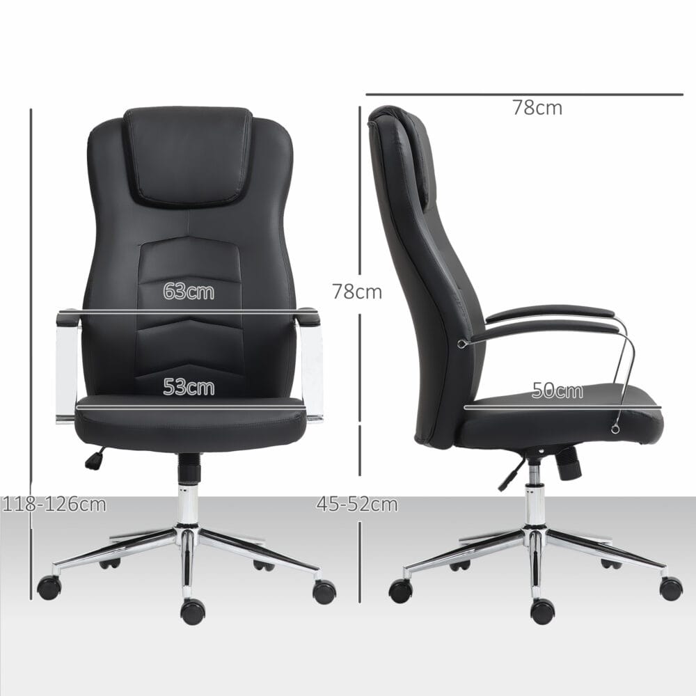 Bürostuhl gepolstert mit Kipp- & Liegefunktion höhenverstellbar bis 120kg Schwarz – Produktfoto zeigt modernes Design, hochwertige Materialien und funktionale Eigenschaften ideal für Wohn- oder Arbeitsbereiche. Perfekt als Einrichtungsinspiration oder zur Produktpräsentation in einem Onlineshop.