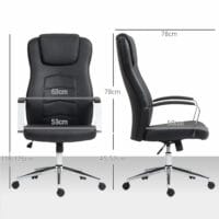Bürostuhl gepolstert mit Kipp- & Liegefunktion höhenverstellbar bis 120kg Schwarz – Produktfoto zeigt modernes Design, hochwertige Materialien und funktionale Eigenschaften ideal für Wohn- oder Arbeitsbereiche. Perfekt als Einrichtungsinspiration oder zur Produktpräsentation in einem Onlineshop.