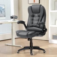 Bürostuhl höhenverstellbar ergonomisch Home-Office Dunkelgrau – Produktfoto zeigt modernes Design, hochwertige Materialien und funktionale Eigenschaften ideal für Wohn- oder Arbeitsbereiche. Perfekt als Einrichtungsinspiration oder zur Produktpräsentation in einem Onlineshop.